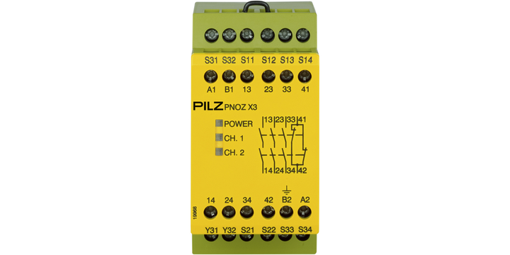 PILZ PNOZ EX , 230VAC 3n/o 1n/c, Safety relay (standalone), inputs: 1-channel wiring, outputs: 3 N/O, 1 N/C,