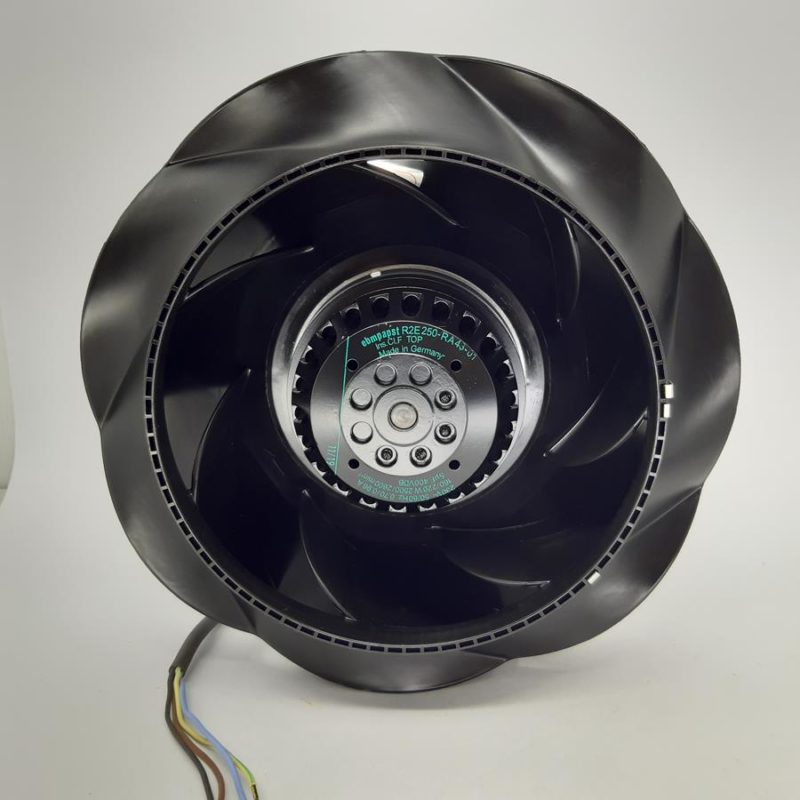 R2D250-AB02-15, Ebm-papst, ventilador, Centrifugo, AC, 400V/460V, 115/175W, WIRE LEADS.