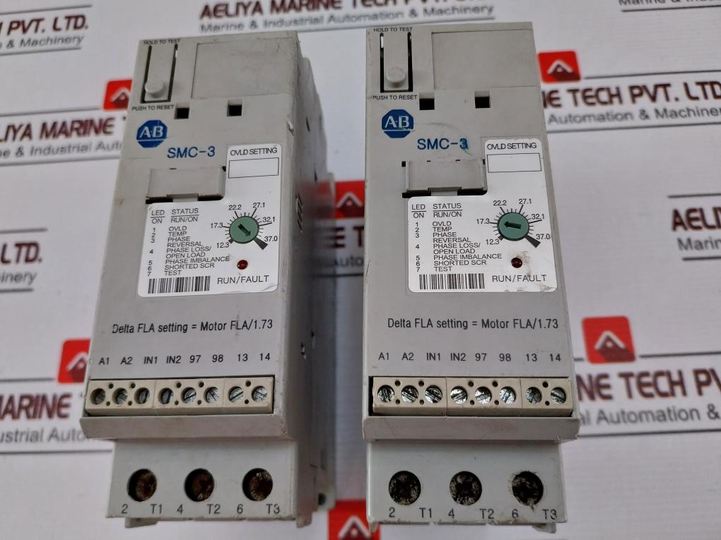 150-C37NBD, Allen Bradley, SMC-3, 3 cables, tipo abierto, 37A, 480 V, trifásico, 50/60 Hz máx., voltaje de control 100...240VCA.