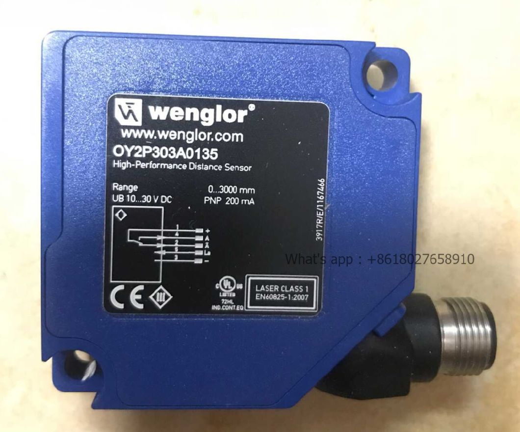 OY2P303A0135, Wenglor, sensor de Distancia de Alto Rendimiento 0-3000MM, Láser Rojo, Plástico, 10-30 VCC, M12 × 1; 4/5-PIN