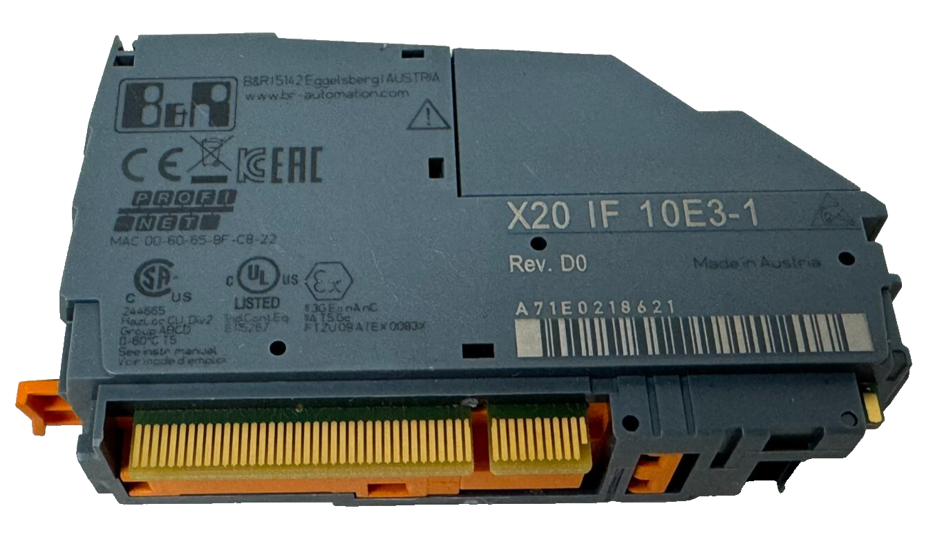 X20IF10E3-1,  B&R, PROFINET RT Esclavo I/O Modulo de comunicacion.