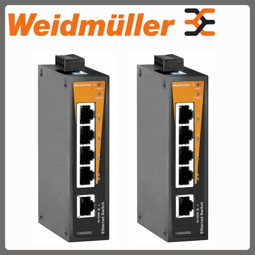 IE-SW-BL05-5TX, Weidmüller, Switch de red, No Administrable, Fast Ethernet, Número de puertos: 5x RJ45, IP 30, -10 °C...60 °C
