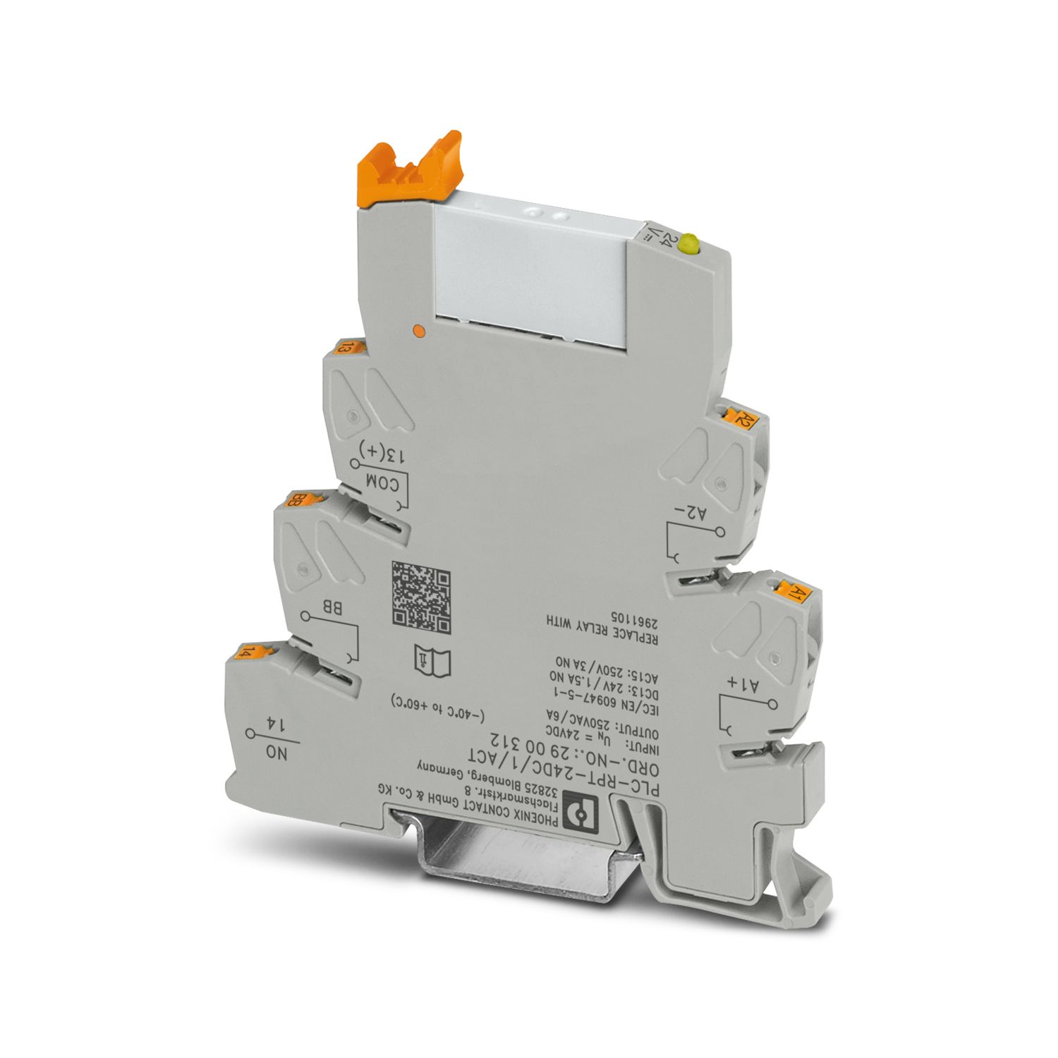 PLC-RPT- 24DC/ 1/ACT, Phoenix Contact, Rele Interfase, 1A(SPST-Normal Open)