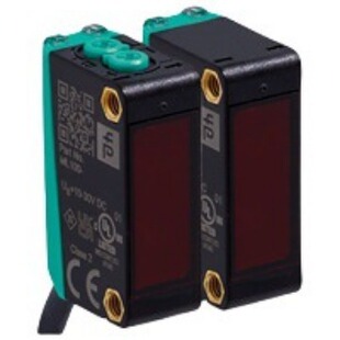 M100/MV100-RT/76a/103/115b, Pepperl + Fuchs,  Sensor fotoeléctrico de barrera, unidireccional, rango de detección de 10 m, luz roja, modo claro/oscuro activado, versión de CC, salida PNP