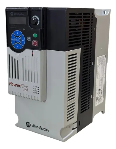 25B-D017N104, Allen Bradley, Variador de CA PowerFlex 525, con EtherNet/IP integrado y seguridad, 380...480 VCA, trifásico, 17 amperios, 10 hp, 7,5 kW de servicio normal;