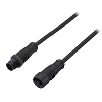 OP-88907, KEYENCE, Cable alargador aislado de pantalla, M12 recto 5 m PVC, resistente a productos químicos en serie FR