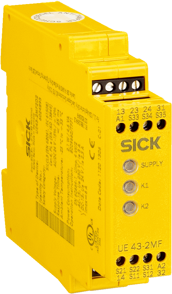 UE43-2MF2D2, Sick, relé de seguridad, UE43-2MF, Consumo: 24 VCC; In 2; out: 3; -25÷55°C2D2