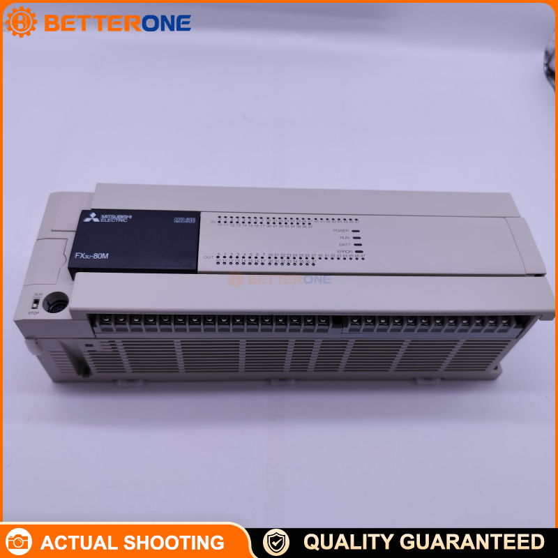 FX3U-80MR/ES-A, Mitsubishi PLC, FX3U Base Unit AC 100-240 V; 40 inputs DC 24 V; 40 relay outputs.