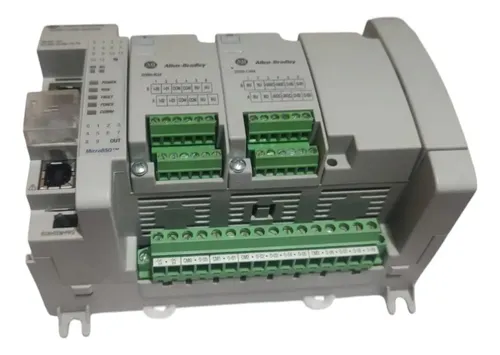 2080-LC50-24QWB, Allen Bradley, PLC, Argentina, Micro850 EtherNet/IP Controller, 14 24 VDC/VAC Inputs, 10 Relay Output, 24 DC Input Power, Up to 4 HSC channels, Embedded USB Programming Port,