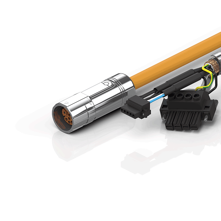 ZK4500-8003-xxxx, BECKHOFF AUTOMATION, Cable alimentación, motor de 1,5 mm² con conector M23 speedtec®, instalación fija