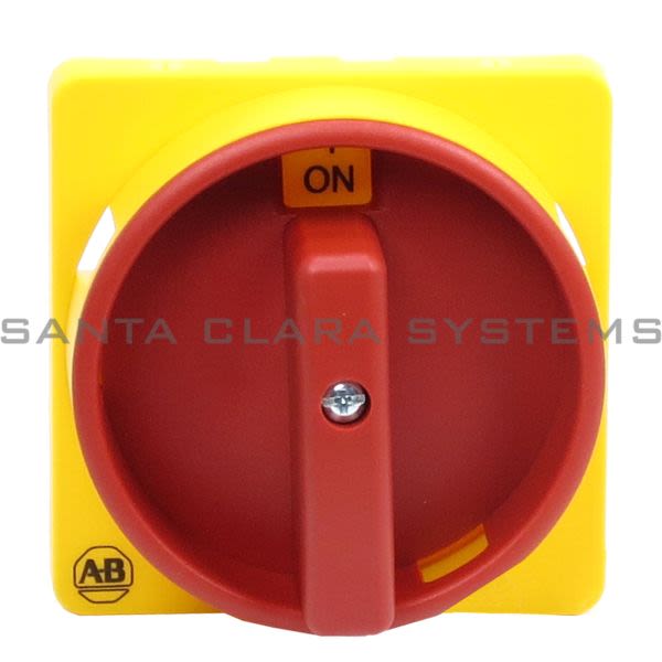 194L-HE6N-175, Allen Bradley, Mando giratorio, O-I, rojo / amarillo, 67 mm x 67 mm, IP65, Nema 3 / 3R / 12,