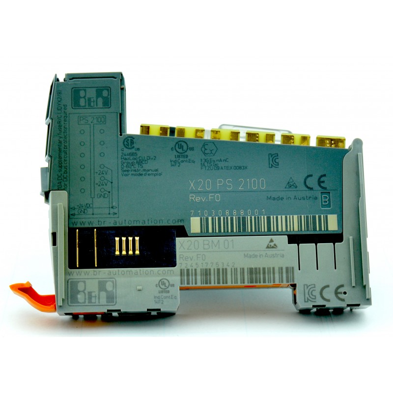 X20DO4623, B&R, X20 Módulo de salida digital, Digital output slice module - cabinet I/O - ATEX compliant - ABB / B&R / BR / BandR (X20 series) - 4I/O [4DO, 100-240Vac 500mA 47-63H