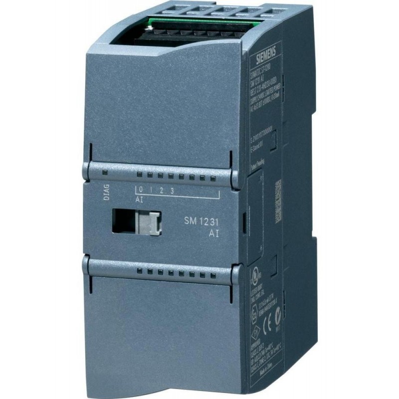 6ES7231-4HD32-0XB0, SIEMENS, SIMATIC S7-1200, módulo de entradas analógicas, SM 1231, 4 AI, +/-10V, +/-5V,. +/-2,5V, o 0-20 mA/4-20 mA, 12 bits