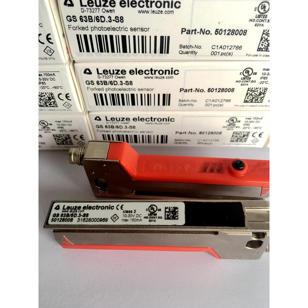 GS 63B/6D.3-S8, Leuze, Fotocélula bifurcada, para etiquetas transparentes, high-performance optical sensor, 2mm, 10KHZ, M8 conector, Argentina, Proveedor