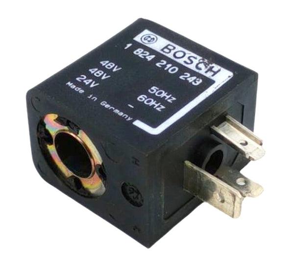 1-824-210-243, BOSCH, SOLENOID COIL, 24 VDC, 48 VAC, 50/60 HZ, 4.8 W, 6.2-7.7 VA.