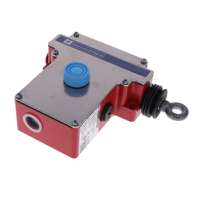 XY2CE1A250,  Telemecanique, Interruptor de tracción de cuerda, de parada de emergencia con enganche, XY2C, e XY2CE, lado derecho -1NC+1 NO, pulsador con arranque