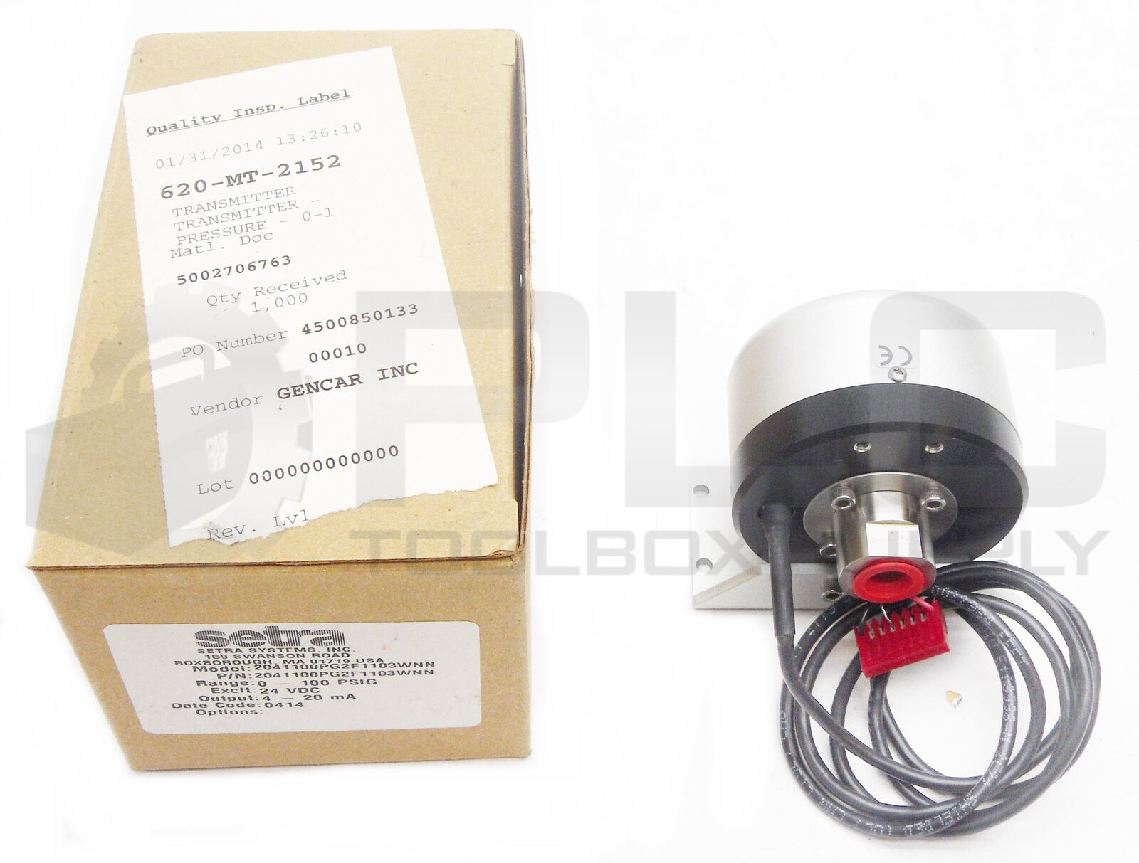 SETRA 204, Transductor, Manómetro y presión de alta precisión, 0-100PSIG  0-100PSIG, 1/4” -18 NPT internal