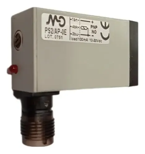 PS2/AP-0E, MICRO DETECTORS, Sensor fotoeléctrico, difuso 100 mm NO/PNP conector M12