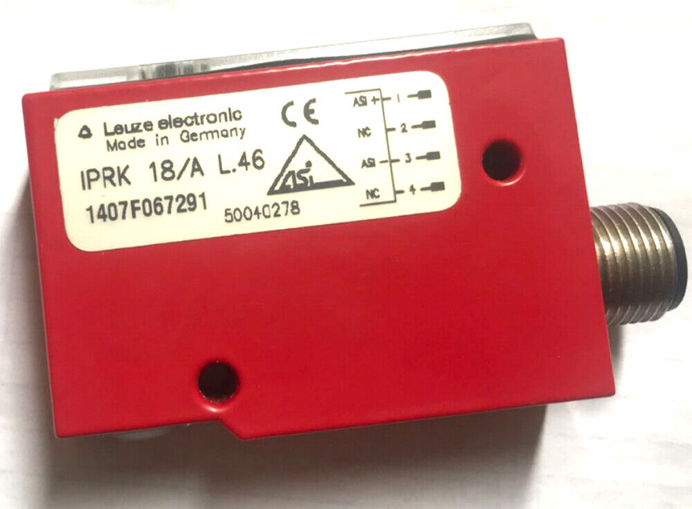 IPRK 18/A L.46, LEUZE, Sensor fotoeléctrico retrorreflectivo, LED rojo, 0-3 m, M12, 5 pines, serie 18
