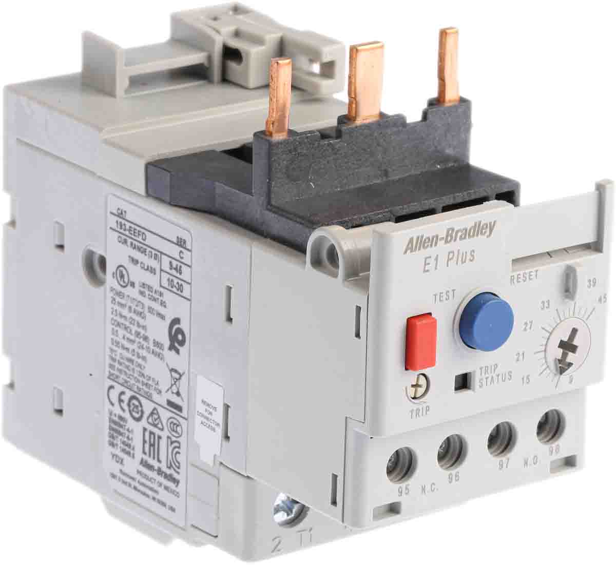 193-T1AB75, Allen Bradley, Relé de sobrecarga, 5,5-7,5 A, T1, IEC, bimetálico