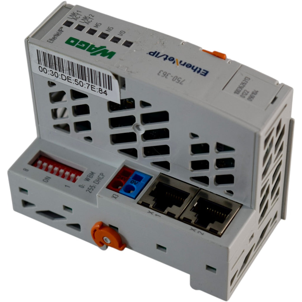 750-363, Wago, Fieldbus Coupler, EtherNet/IP, 64 I/O, 10/100 Mbps, 24VDC