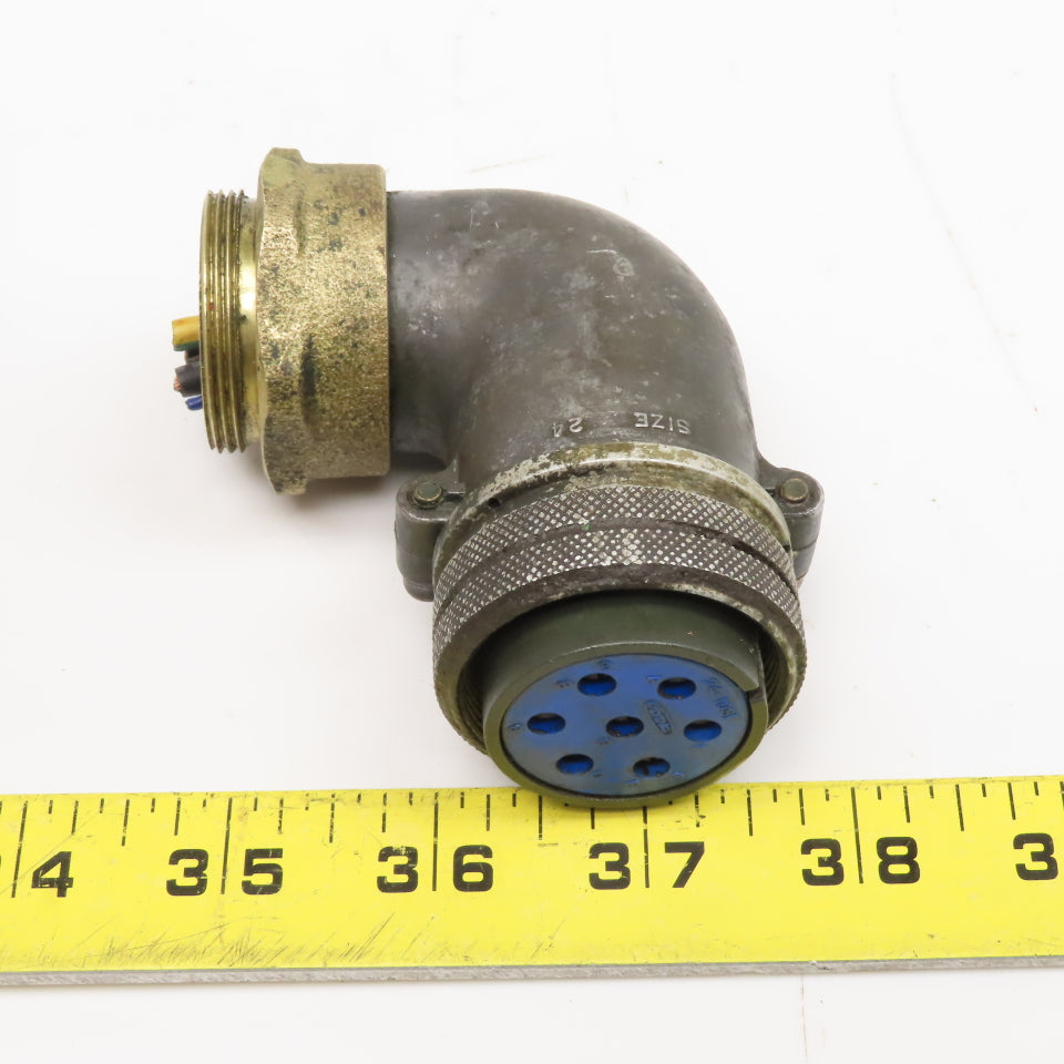 DDK-24-10SF, Amphenol Industrial, Conector, circular, para servomotor, enchufe de aviación impermeable plateado de 7 núcleos