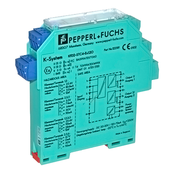 KFD2-STC4-EX1-Y2, Pepperl+Fuchs, SMART, Transmitter Power Supply, Barrera aislada de un solo canal, Entrada para transmisores de 2 y 3 hilos y fuentes de corriente de 2 hilos