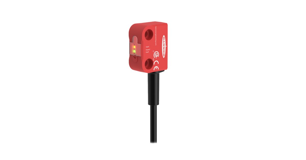 SI-RFST-LP8, Banner, Sensor RFID, elemento de conmutación: 2 x OSSD, contacto NA. Función de salida: PNP. Longitud del cable (m): 0,25.