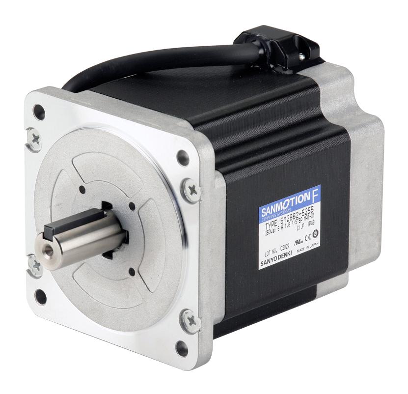SM2862-5255, SANYO DENKI, MOTOR, Sistema de pasos de 2 fases, SANMOTION F2, bifásico, bipolar, paso a paso; 75÷325 VCA; paso 1,8°; 7 Nm; 6 A