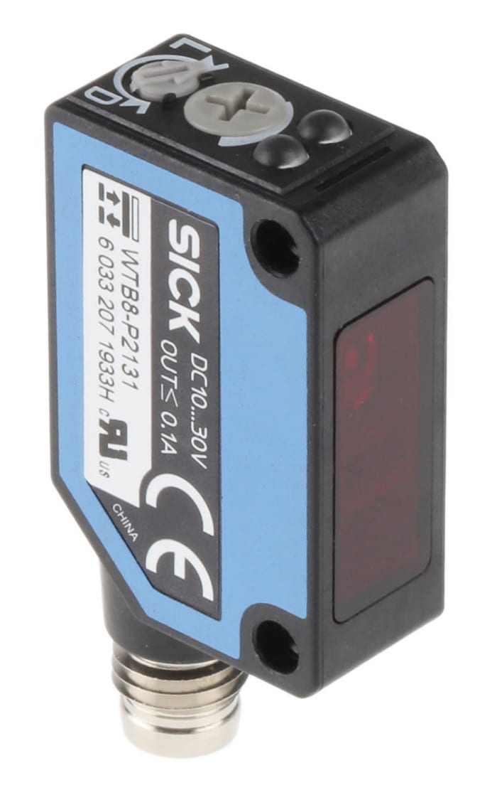 WTB8-P2231, SICK, Background Suppression Photoelectric Sensor, Block Sensor, 30 mm → 300 mm Detection Range