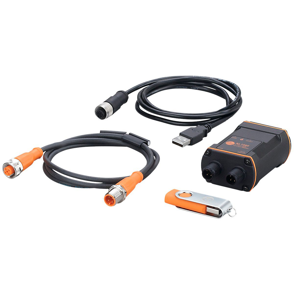 ZZ1060, IFM, Kit de configuración, IO-Link, que incluye software y cables de conexión USB a M12.