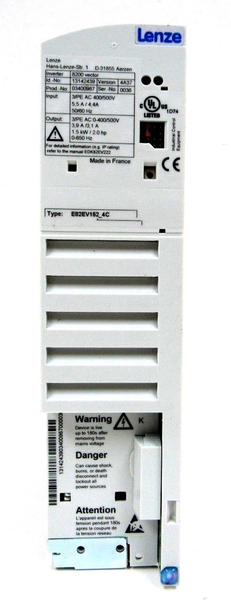 E82EV152K4C, Lenze, 8200 Vector Drive 1.5kW 3 Phase, 400V
