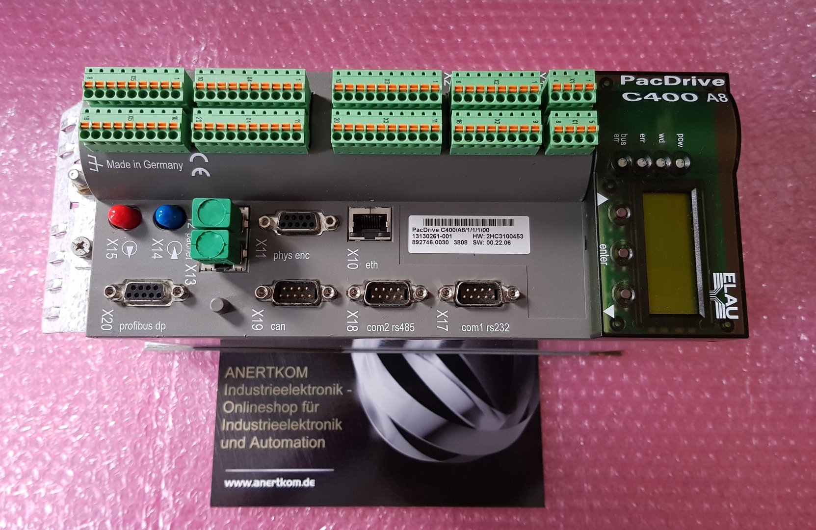 13130261-001, Elau, PAC DRIVE C400/AB/1/1/1/00, servo amplificador