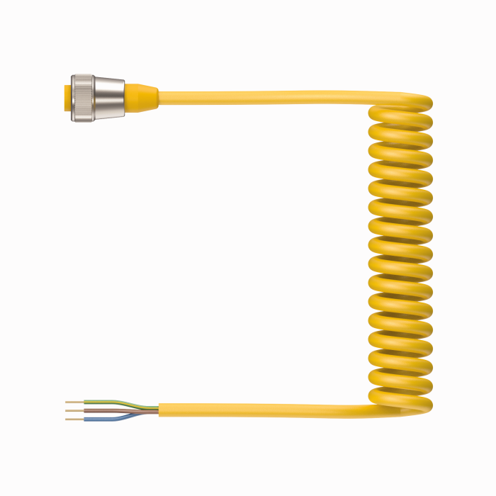 RKM 30-2M/S90-SP, TURCK, Cable Diámetro: Ø 7,24 mm; Longitud (L): 2,0m; Revestimiento del cable: TPU, color amarillo.