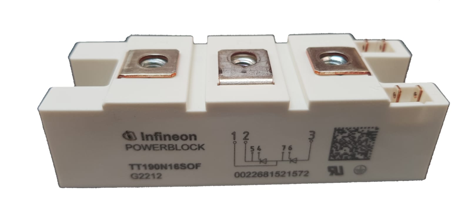 TT190N16SOF,  Infineon Technologies,Módulo tiristor1600 VDRM, 190Amp, 34mm