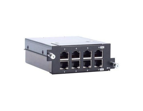 RM-G4000-8GPoE, MOXA, Módulo, Gigabit Ethernet, con 8 puertos, PoE IEEE 802.3bt 10/100/1000BaseT(X)