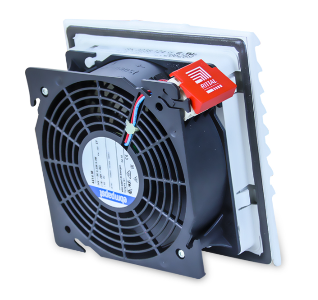 SK 3239.100, RITTAL, Ventilador Axial Toptherm, AC; bandeja de ventilador; 230VAC; 120m3/h; 49dBA; IP54; 204x204x114mm