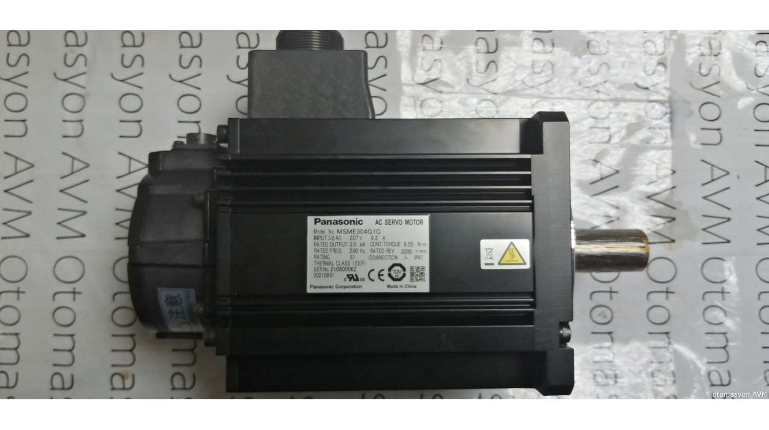MSME304G1G, PANASONIC, AC Servo Motor, baja inercia,  MINAS A5, 3kW, 9.55Nm, 3000rpm