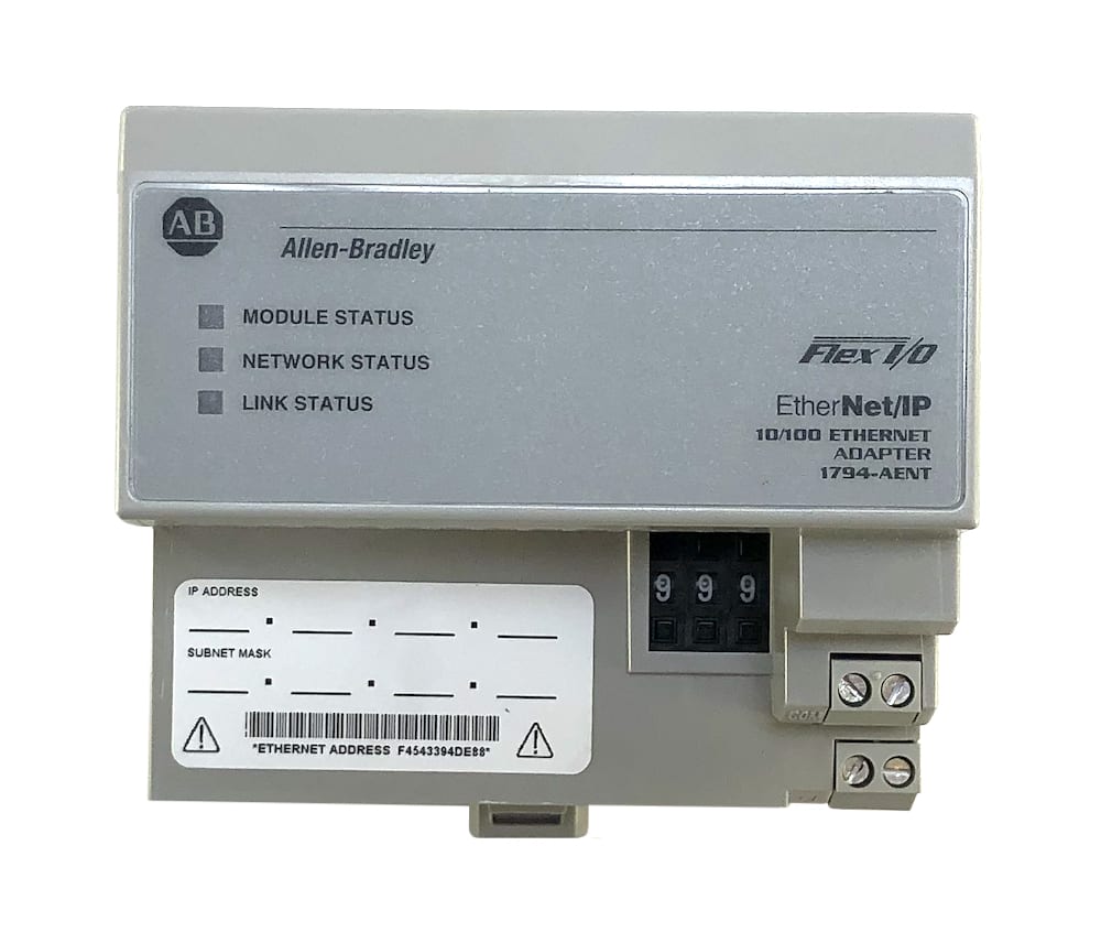 1794-AENT, Allen Bradley, Flex I/O Adaptador, E/S flexible, EtherNet/IP, 24 V CC, estilo abierto, montaje DIN, IP20