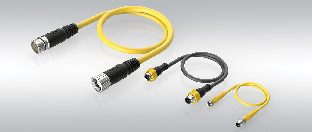 KBEV 2T-6, Turck, Cable de conexión, 1/2-20UNF hembra recto, 2 cables, 6 m, PVC amarillo, serie Microfast