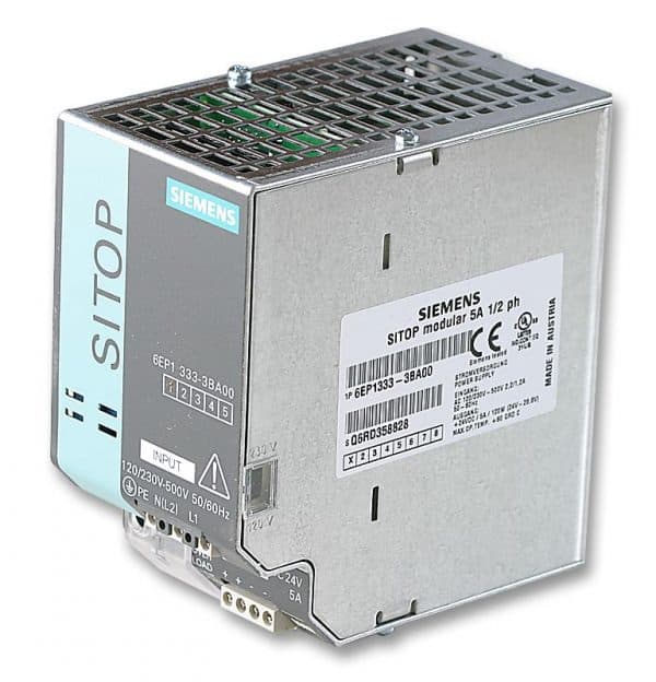 6AG1333-3BA10-7AA0, SIEMENS, SIPLUS, PS PSU200M 5, Fuente alimentación, estabilizada entrada: 120/230-500 V AC salida: 24 V DC/5 A