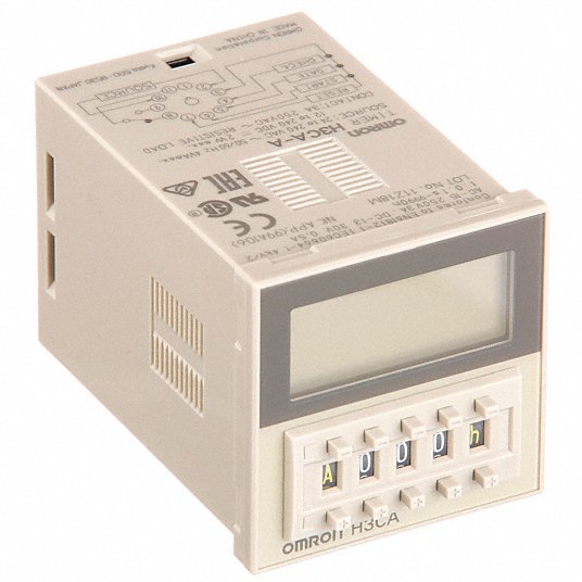 H3CA-A, Omron, Programmable (Multi-Function), Time Delay Relay SPDT (1 Form C) 0.1 Sec ~ 9990 Hrs Delay 3A @ 250VAC Socketable