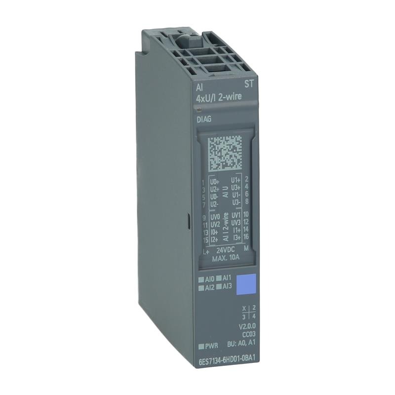 6ES7134-6HD01-0BA1, Siemens, Simatic ET-200SP, Unidad de entrada Siemens, 4 entradas tipo Analógico, 24 Vdc