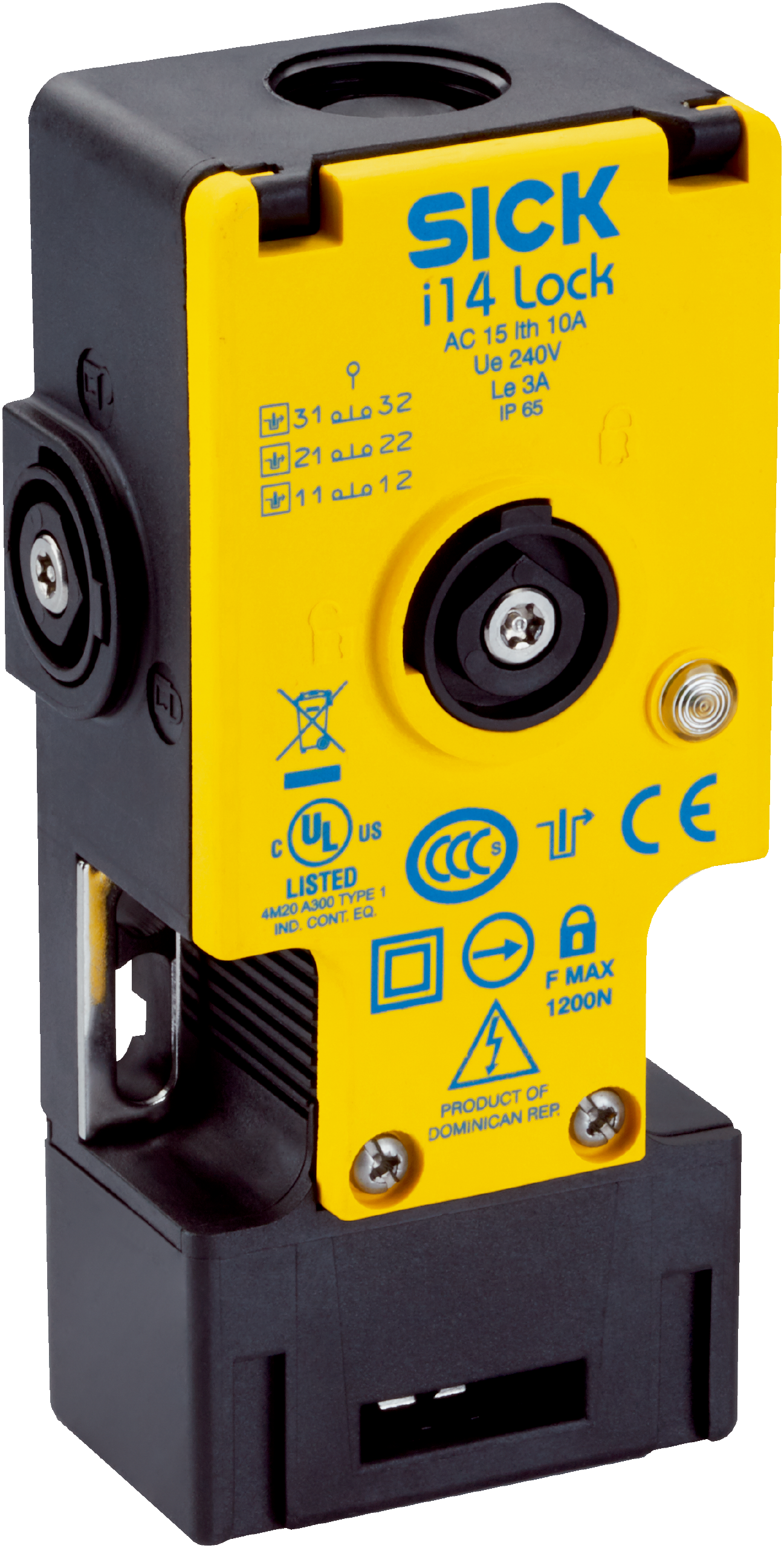 i14-M0213, SICK, Interruptor de Seguridad, Dispositivo de Bloqueo, Cerradura Mecánica Serie i14, 2NC 1NO, M20, IP65.