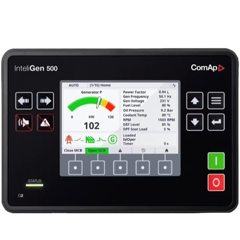 InteliGen 500 G2, ComAp, Controlador de paralelización con pantalla a color de 5"