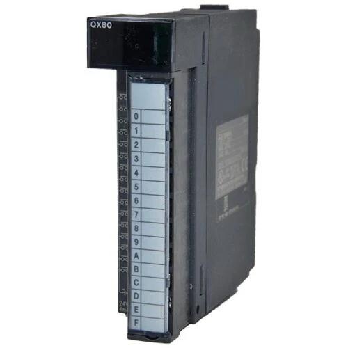 QX80, Mitsubishi, PLC, Módulo de entrada PLC serie Q,  24 V CC; 16 entradas; bloque de terminales de tornillo.