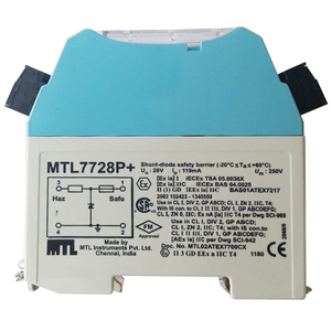 MTL-7728P+, MTL, Barrera de diodos de derivación, intrínsecamente segura, 28v, 234 Ohm, Argentina, Proveedor