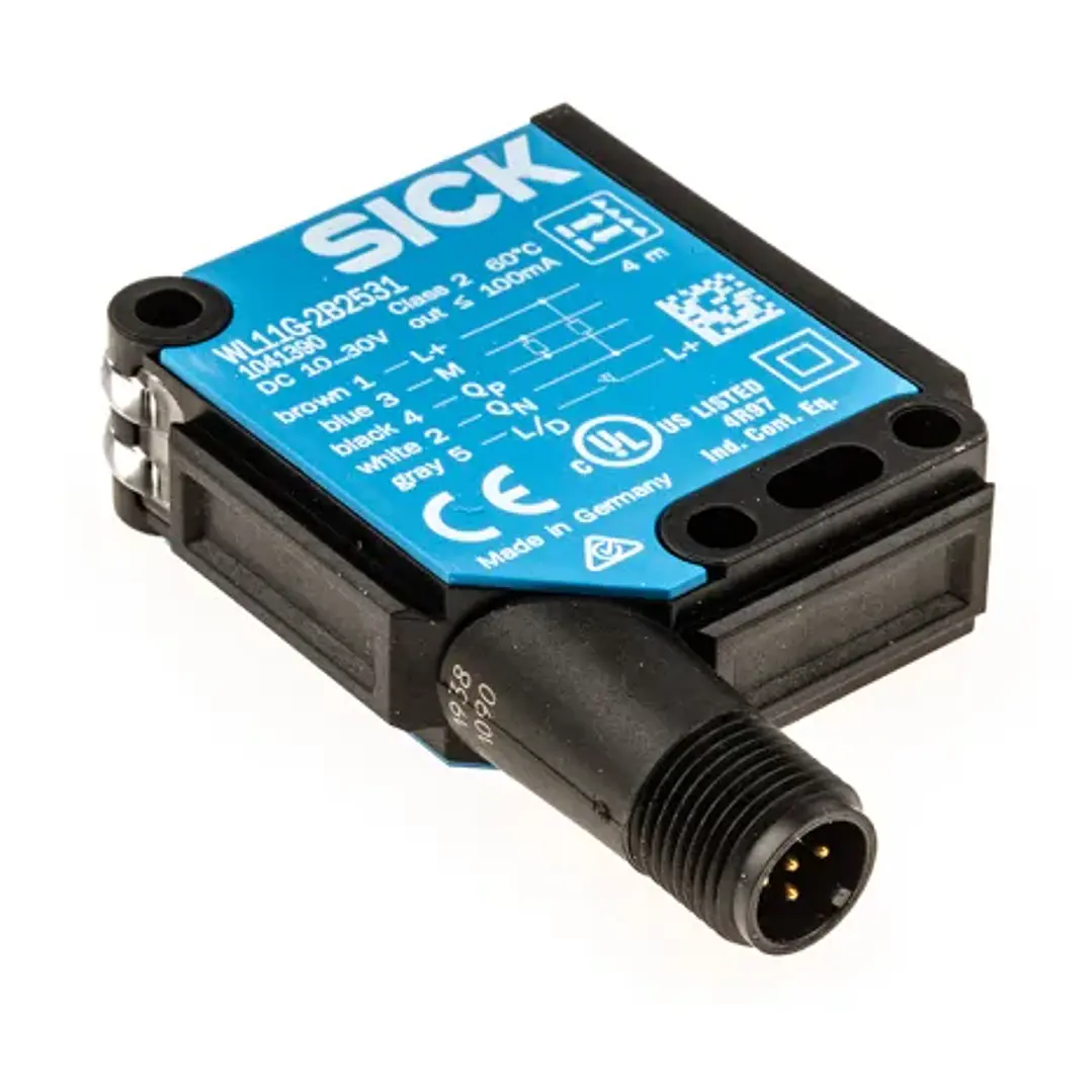 WL11G-2B2531, SICK,  Fotocélula rectangular, Sistema Reflex, alcance 0 → 4 m, salida PNP/NPN, Conector de M12 5 clavijas, IP66