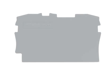 2002-1291, WAGO, Placa final e intermedia; espesor 0,8 mm; gris. 25PC/Bag