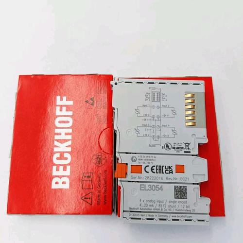 EL3054, BECKHOFF, Terminal EtherCAT, entrada analógica de 4 canales, corriente, 4…20 mA, 12 bits, unipolar